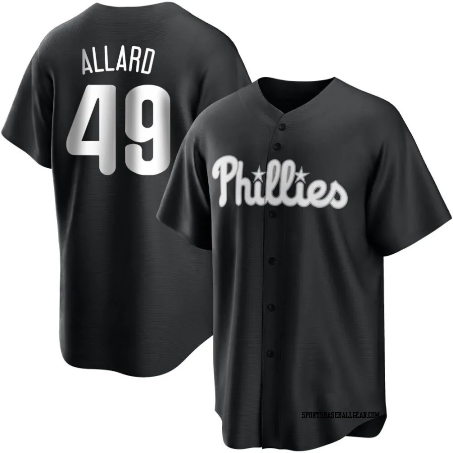 Kolby Allard Men's Philadelphia Phillies Black/White Replica Jersey