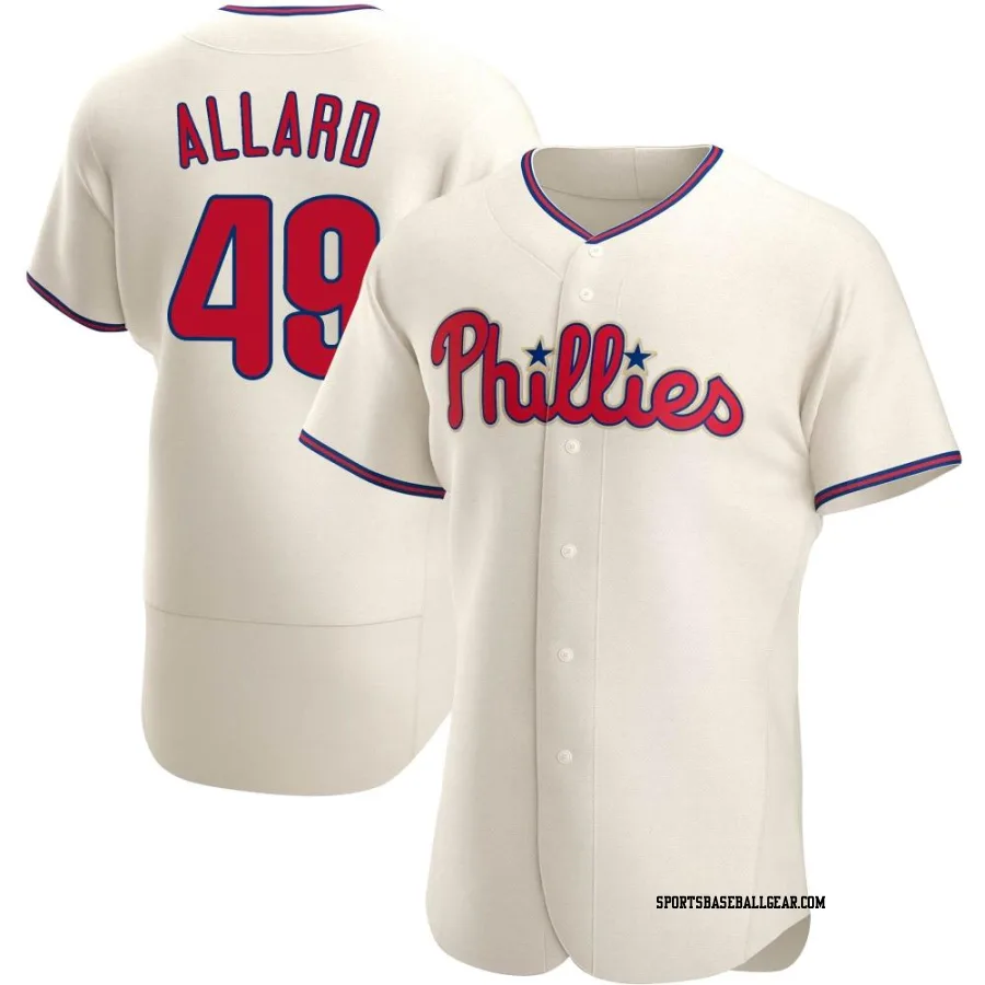 Kolby Allard Men's Philadelphia Phillies Cream Authentic Alternate Jersey