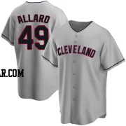 Kolby Allard Youth Cleveland Guardians Gray Replica Road Jersey