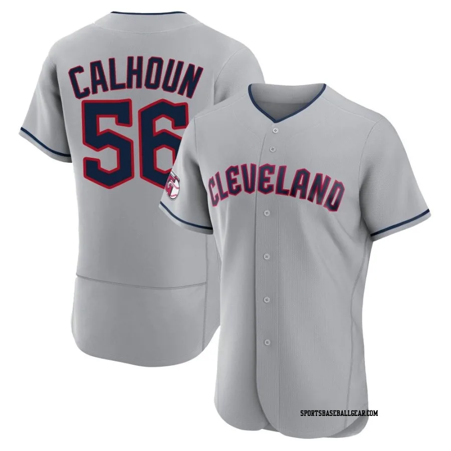 Kole Calhoun Men's Cleveland Guardians Gray Authentic Road Jersey