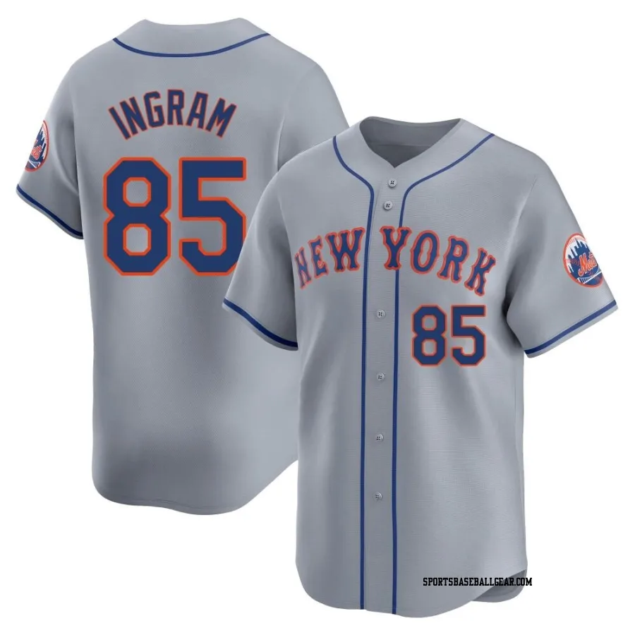 Kolton Ingram Men's New York Mets Gray Limited Away Jersey