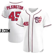 Konnor Pilkington Men's Washington Nationals White Authentic Alternate Jersey