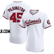 Konnor Pilkington Men's Washington Nationals White Elite Home Jersey