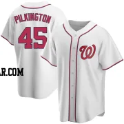 Konnor Pilkington Men's Washington Nationals White Replica Home Jersey