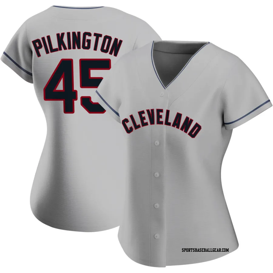 Konnor Pilkington Women's Cleveland Guardians Gray Replica Road Jersey