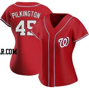 Konnor Pilkington Women's Washington Nationals Red Authentic Alternate Jersey