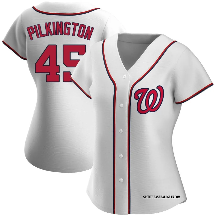 Konnor Pilkington Women's Washington Nationals White Authentic Home Jersey