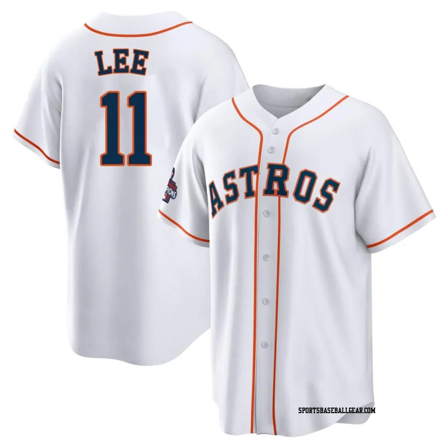 Korey Lee Youth Houston Astros White Replica 2022 World Series Champions Home Jersey