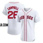 Kristian Campbell Men's Boston Red Sox White Elite Home Patch Jersey