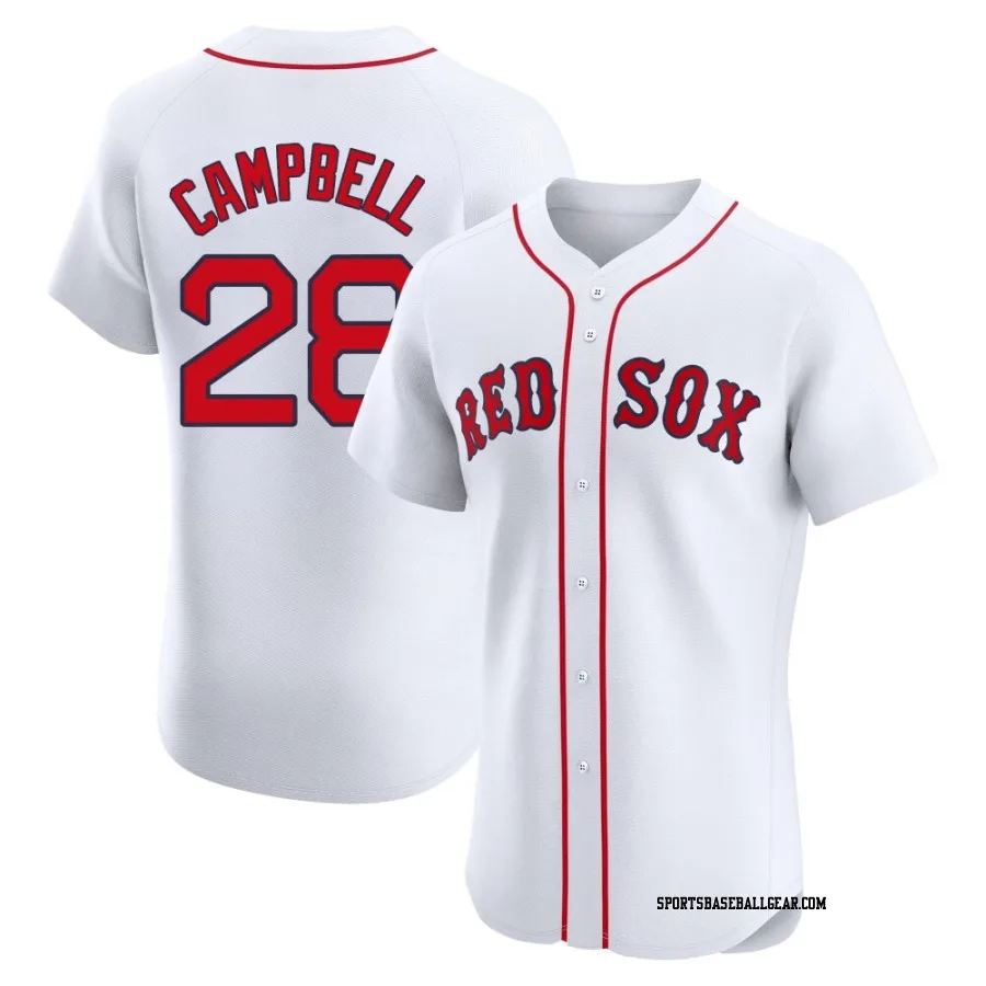 Kristian Campbell Men's Boston Red Sox White Elite Home Patch Jersey