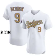 Kristopher Negron Men's Los Angeles Dodgers Gold Elite White 2025 Collection Jersey