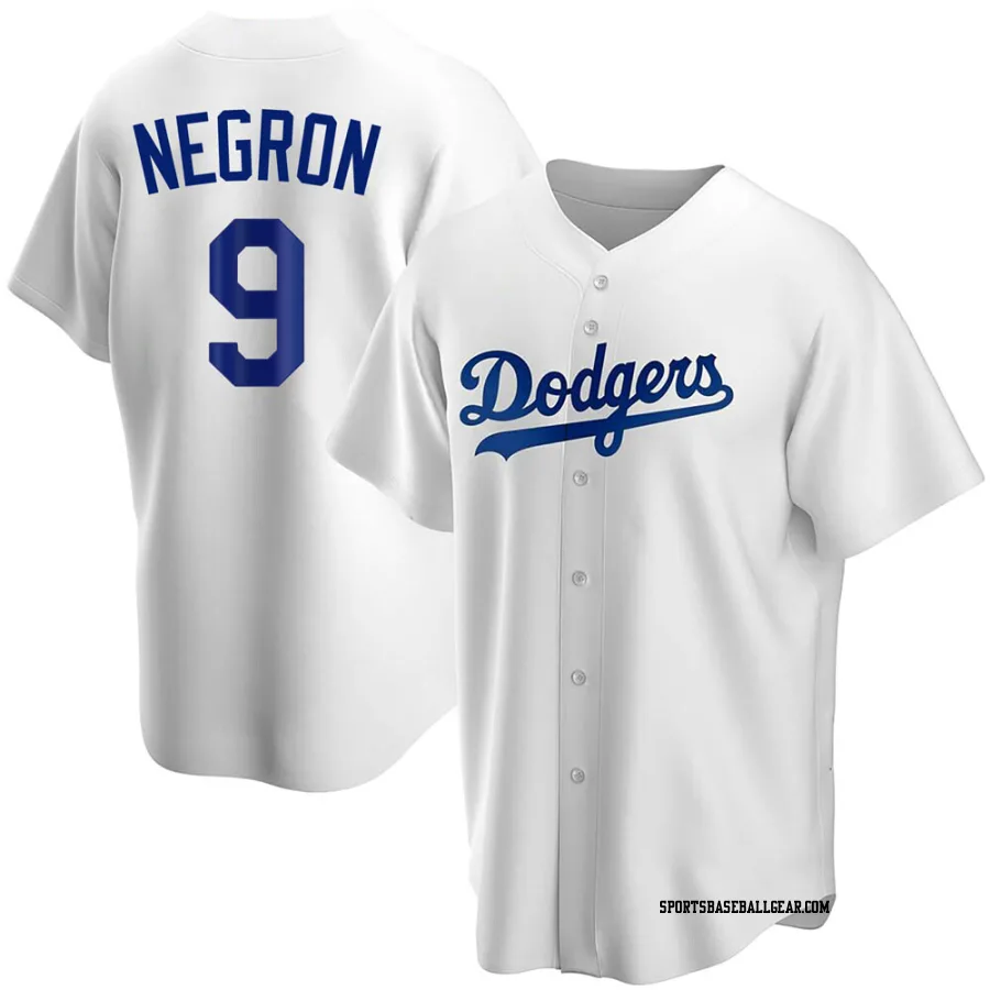 Kristopher Negron Men's Los Angeles Dodgers White Replica Home Jersey