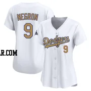 Kristopher Negron Women's Los Angeles Dodgers Gold Limited White 2025 Collection Jersey