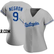 Kristopher Negron Women's Los Angeles Dodgers Gray Authentic Road Jersey