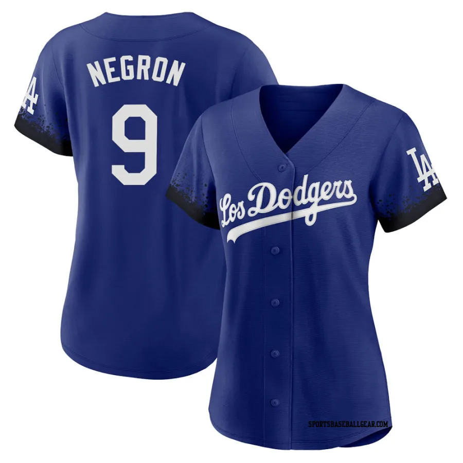 Kristopher Negron Women's Los Angeles Dodgers Royal Authentic 2021 City Connect Jersey