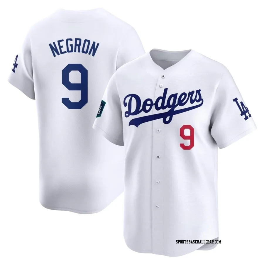 Kristopher Negron Youth Los Angeles Dodgers White Limited 2024 World Tour Seoul Series Home Jersey