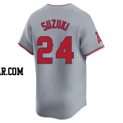 Kurt Suzuki Men's Los Angeles Angels Gray Limited Away Jersey