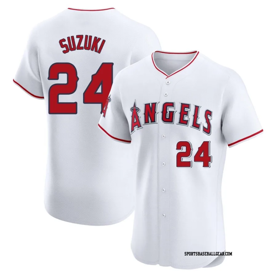 Kurt Suzuki Men's Los Angeles Angels White Elite Home Jersey