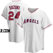 Kurt Suzuki Men's Los Angeles Angels White Replica Home Jersey