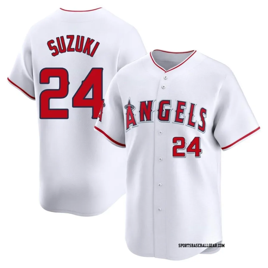 Kurt Suzuki Youth Los Angeles Angels White Limited Home Jersey