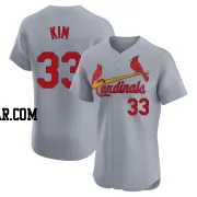 Kwang Hyun Kim Men's St. Louis Cardinals Gray Elite Road Jersey