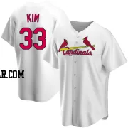 Kwang Hyun Kim Men's St. Louis Cardinals White Replica Home Jersey