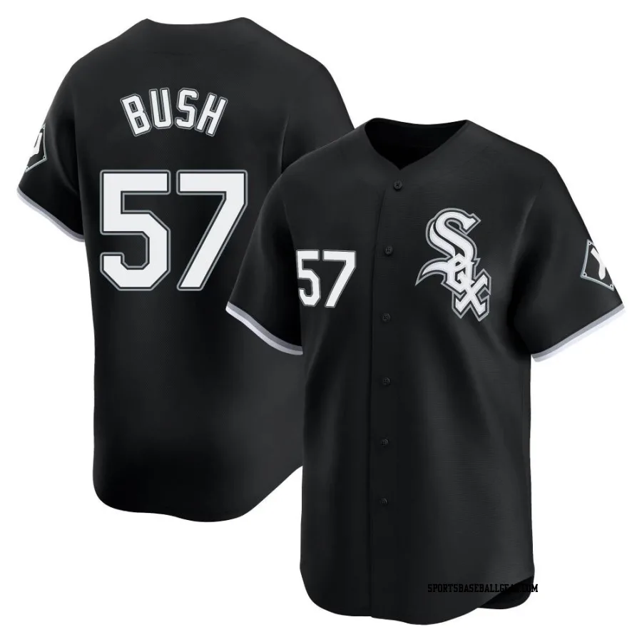 Ky Bush Men&#039;s Chicago White Sox Black Limited Alternate Jersey