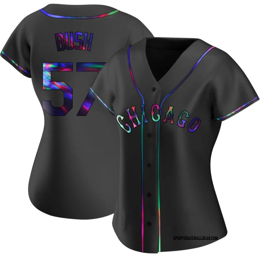 Ky Bush Women&#039;s Chicago White Sox Black Holographic Replica Alternate Jersey