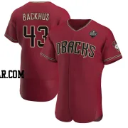 Kyle Backhus Men's Arizona Diamondbacks Authentic Crimson Alternate 2023 World Series Jersey