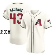Kyle Backhus Men's Arizona Diamondbacks Cream Elite Home Patch Jersey