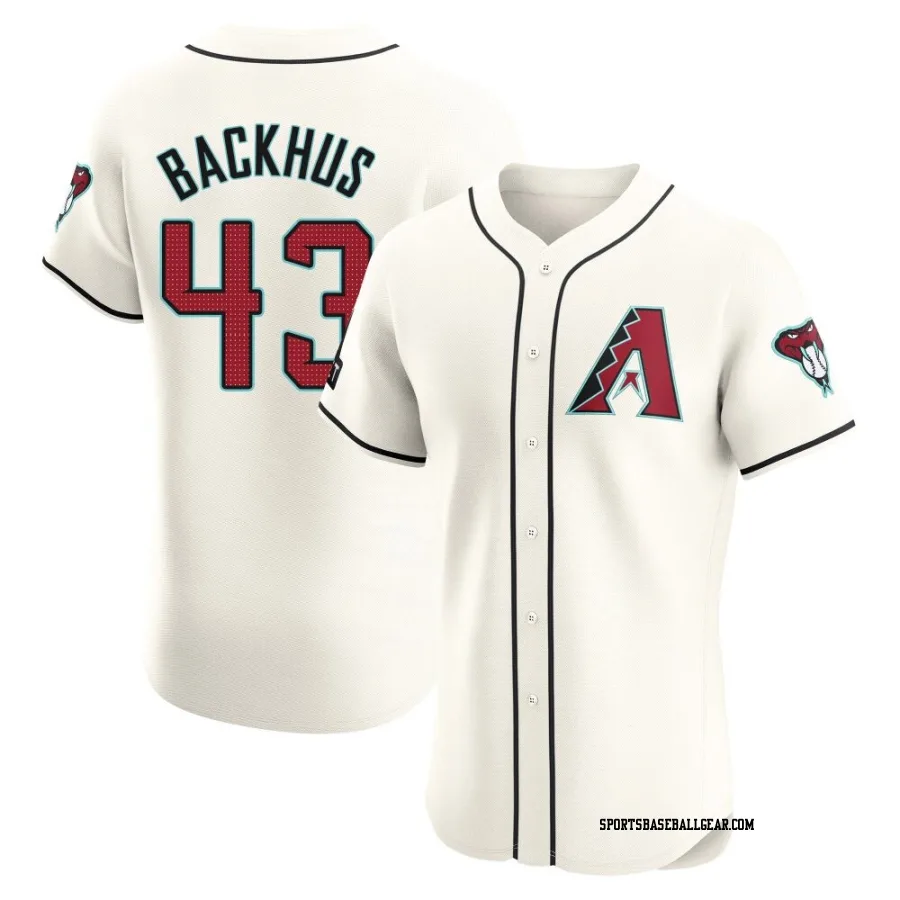 Kyle Backhus Men's Arizona Diamondbacks Cream Elite Home Patch Jersey