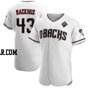 Kyle Backhus Men's Arizona Diamondbacks White Authentic Crimson Home 2023 World Series Jersey