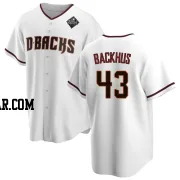 Kyle Backhus Men's Arizona Diamondbacks White Replica Home 2023 World Series Jersey