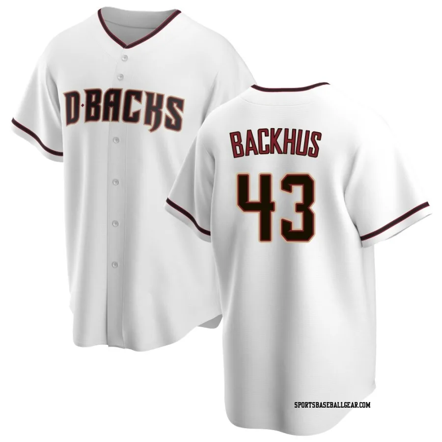 Kyle Backhus Men's Arizona Diamondbacks White Replica Home Jersey
