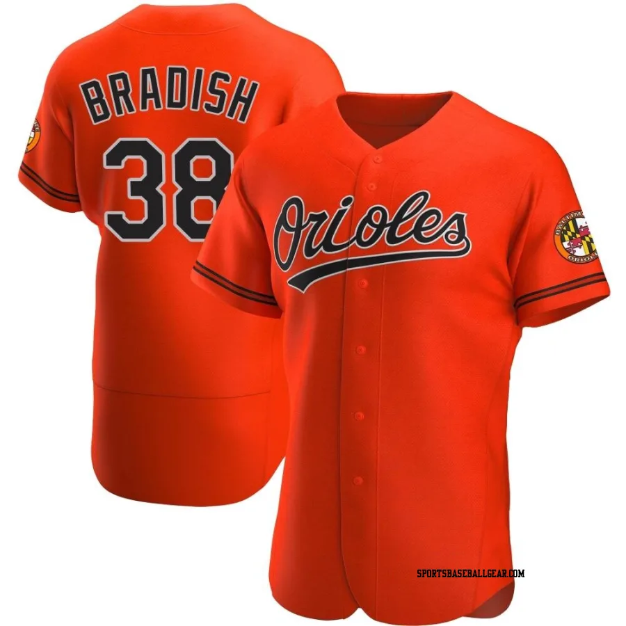 Kyle Bradish Men's Baltimore Orioles Orange Authentic Alternate Jersey