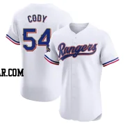 Kyle Cody Men's Texas Rangers Gold Elite White 2024 Collection Jersey