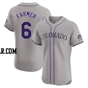 Kyle Farmer Men's Colorado Rockies Gray Elite Road Jersey
