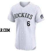 Kyle Farmer Men's Colorado Rockies White Elite Home Jersey