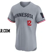 Kyle Farmer Men's Minnesota Twins Gray Elite Road Jersey