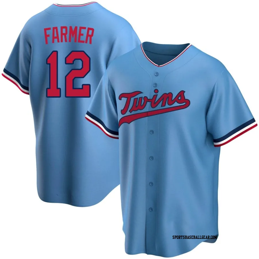 Kyle Farmer Men's Minnesota Twins Light Blue Replica Alternate Jersey
