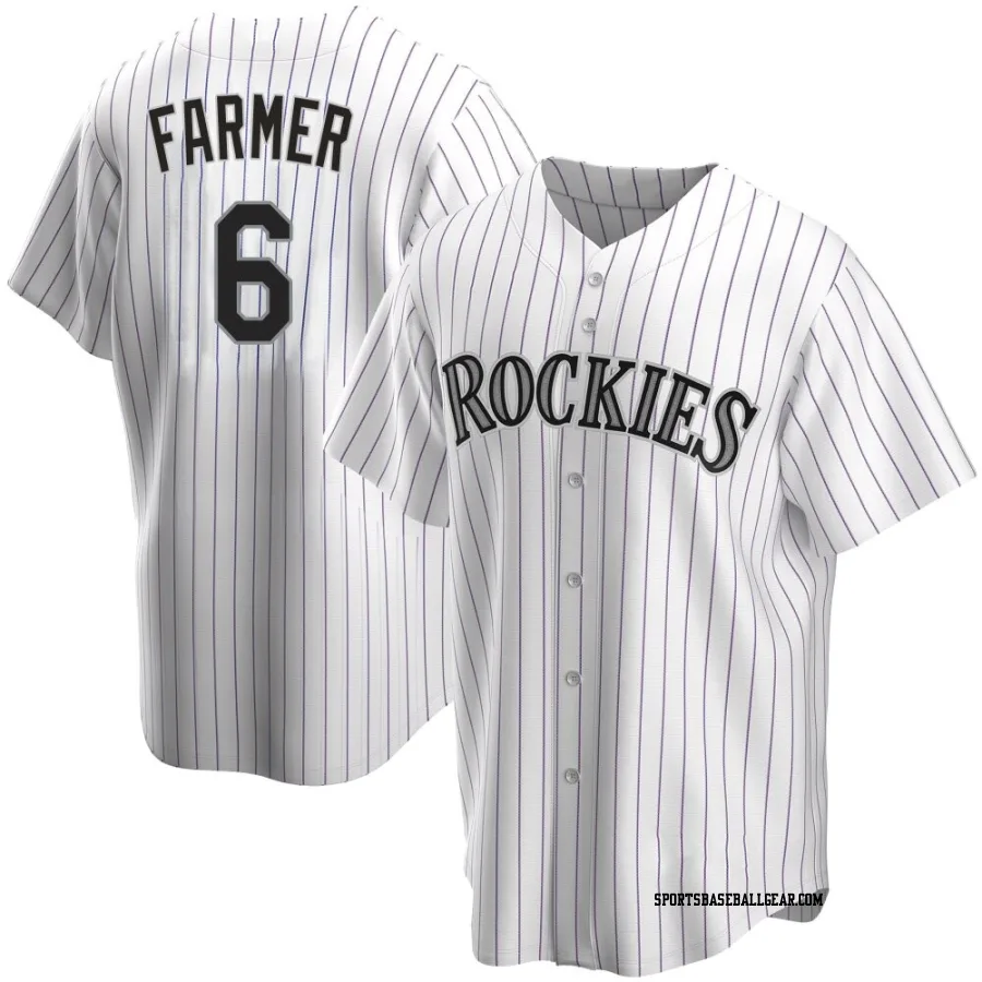 Kyle Farmer Youth Colorado Rockies White Replica Home Jersey