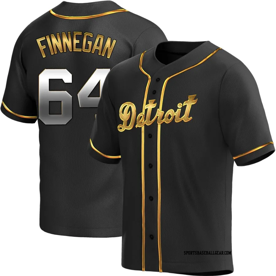 Kyle Finnegan Men's Detroit Tigers Black Golden Replica Alternate Jersey