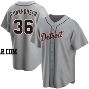 Kyle Funkhouser Men's Detroit Tigers Gray Replica Road Jersey
