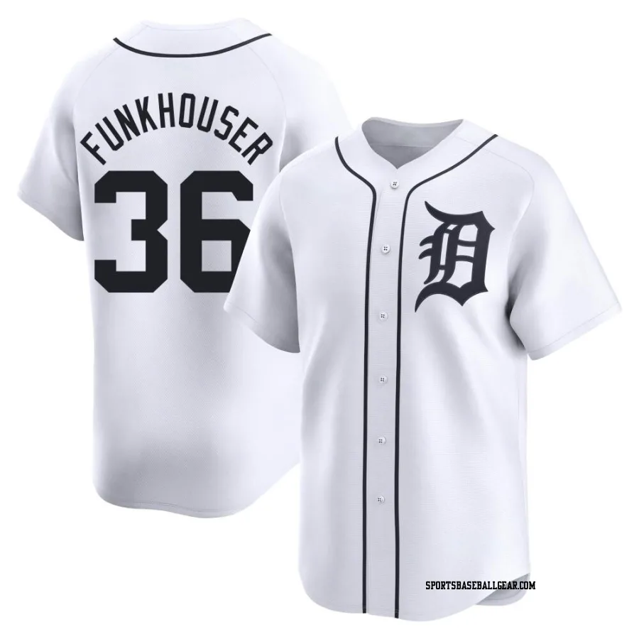 Kyle Funkhouser Men's Detroit Tigers White Limited Home Jersey