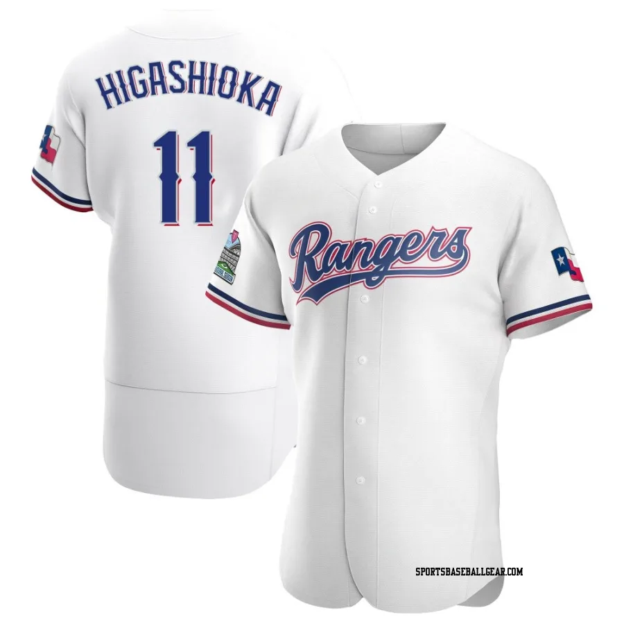 Kyle Higashioka Men's Texas Rangers White Authentic Home Jersey