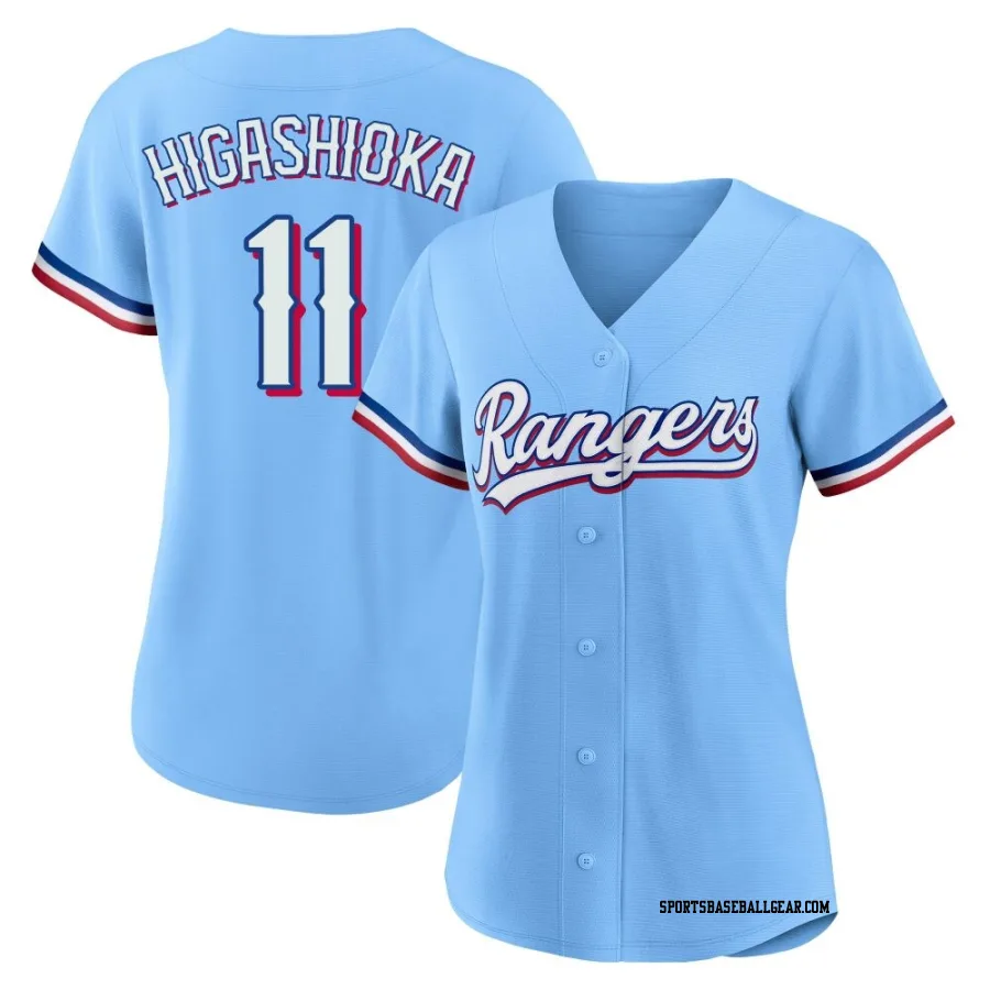 Kyle Higashioka Women's Texas Rangers Light Blue Replica Alternate Jersey