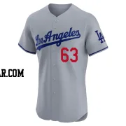 Kyle Hurt Men's Los Angeles Dodgers Gray Elite Road Jersey