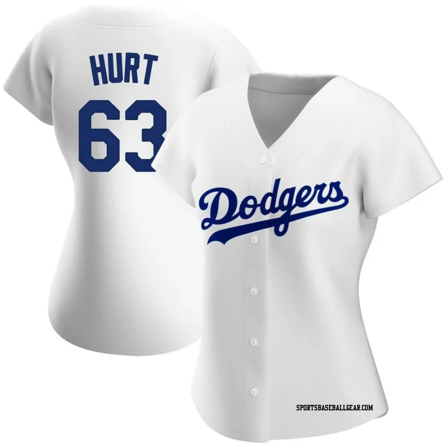 Kyle Hurt Women's Los Angeles Dodgers White Authentic Home Jersey