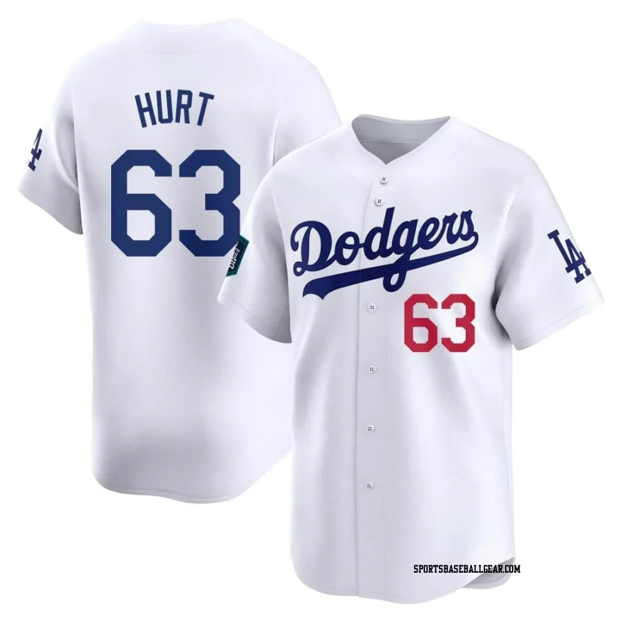 Kyle Hurt Youth Los Angeles Dodgers White Limited 2024 World Tour Seoul Series Home Jersey