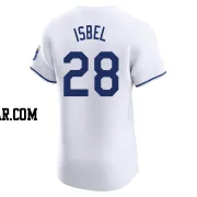 Kyle Isbel Men's Kansas City Royals White Elite Home Jersey